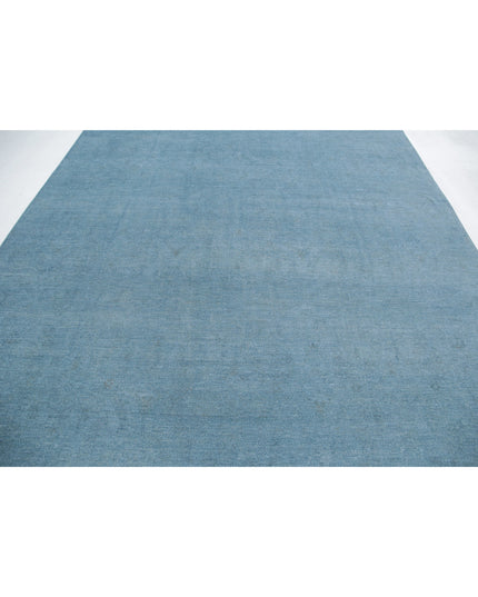 Overdye 8' 9" X 11' 9" Hand Knotted Wool Rug 8' 9" X 11' 9" (267 X 358) / Blue / Wool