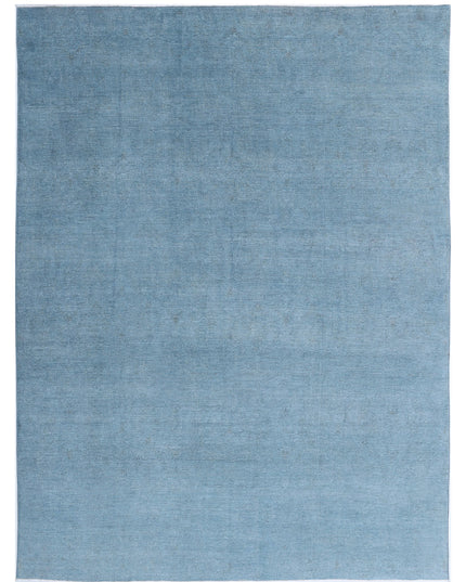 Overdye 8' 9" X 11' 9" Hand Knotted Wool Rug 8' 9" X 11' 9" (267 X 358) / Blue / Wool