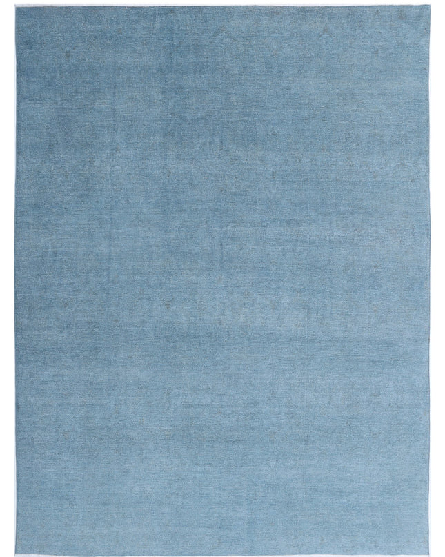 Overdye 8' 9" X 11' 9" Hand Knotted Wool Rug 8' 9" X 11' 9" (267 X 358) / Blue / Wool