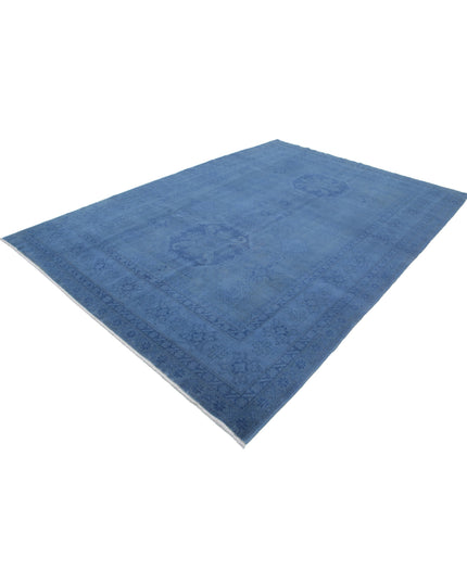 Overdye 7' 6" X 10' 10" Hand Knotted Wool Rug 7' 6" X 10' 10" (229 X 330) / Blue / Wool