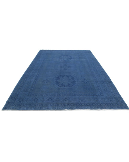Overdye 7' 6" X 10' 10" Hand Knotted Wool Rug 7' 6" X 10' 10" (229 X 330) / Blue / Wool