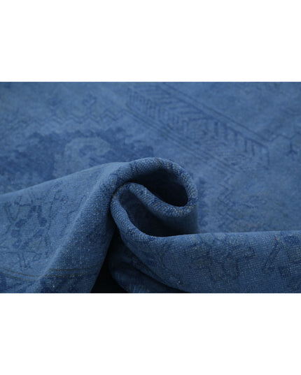 Overdye 7' 6" X 10' 10" Hand Knotted Wool Rug 7' 6" X 10' 10" (229 X 330) / Blue / Wool