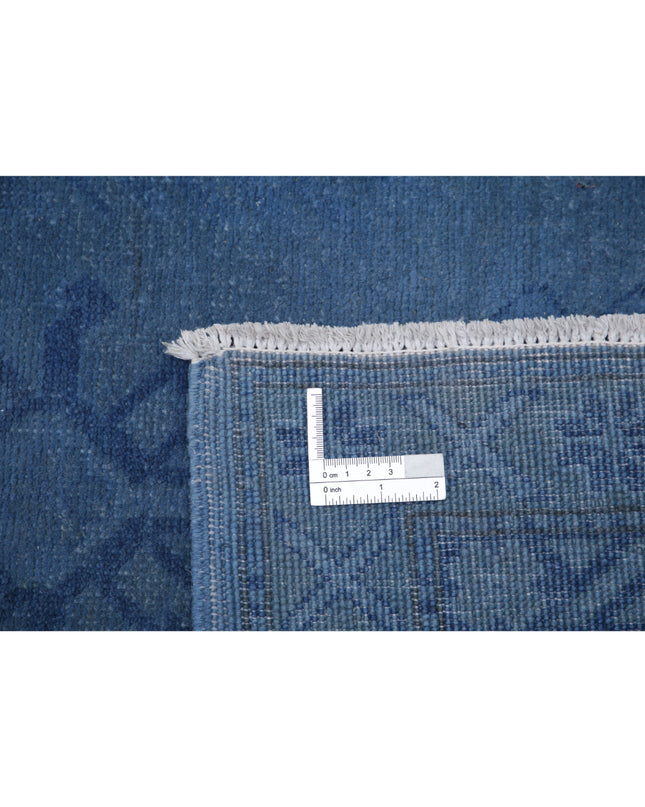 Overdye 7' 6" X 10' 10" Hand Knotted Wool Rug 7' 6" X 10' 10" (229 X 330) / Blue / Wool
