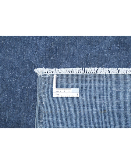 Overdye 8' 6" X 11' 4" Hand Knotted Wool Rug 8' 6" X 11' 4" (259 X 345) / Blue / Wool