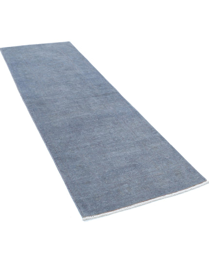 Overdye 2' 8" X 8' 3" Hand Knotted Wool Rug 2' 8" X 8' 3" (81 X 251) / Grey / Wool