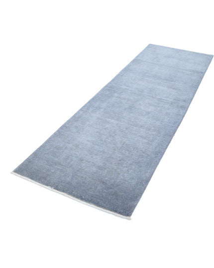 Overdye 2' 8" X 8' 3" Hand Knotted Wool Rug 2' 8" X 8' 3" (81 X 251) / Grey / Wool