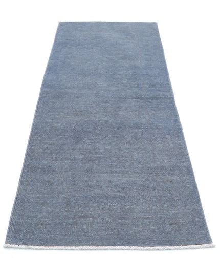 Overdye 2' 8" X 8' 3" Hand Knotted Wool Rug 2' 8" X 8' 3" (81 X 251) / Grey / Wool