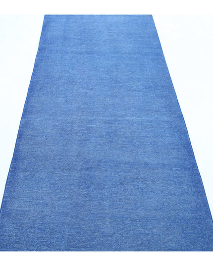 Overdye 2' 11" X 10' 3" Hand Knotted Wool Rug 2' 11" X 10' 3" (89 X 312) / Blue / Wool