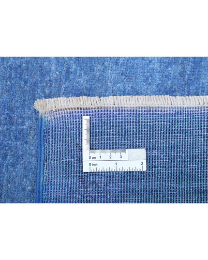 Overdye 2' 11" X 10' 3" Hand Knotted Wool Rug 2' 11" X 10' 3" (89 X 312) / Blue / Wool