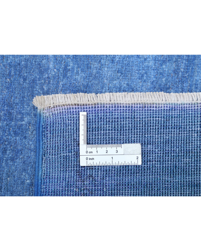 Overdye 2' 11" X 10' 3" Hand Knotted Wool Rug 2' 11" X 10' 3" (89 X 312) / Blue / Wool