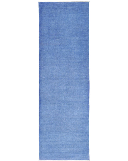 Overdye 2' 11" X 10' 3" Hand Knotted Wool Rug 2' 11" X 10' 3" (89 X 312) / Blue / Wool