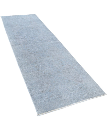 Overdye 3' 0" X 9' 2" Hand Knotted Wool Rug 3' 0" X 9' 2" (91 X 280) / Grey / Wool