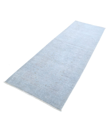 Overdye 3' 0" X 9' 2" Hand Knotted Wool Rug 3' 0" X 9' 2" (91 X 280) / Grey / Wool