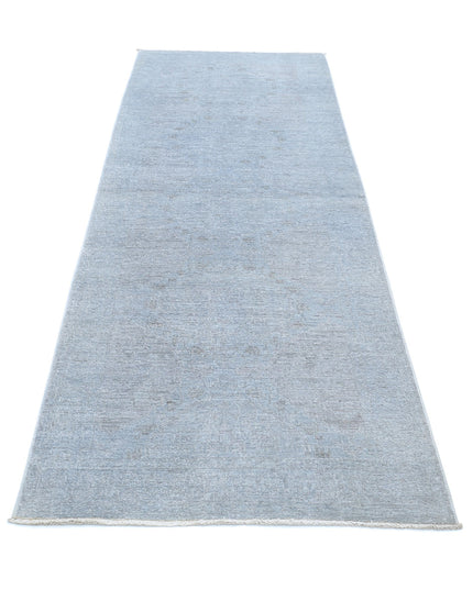 Overdye 3' 0" X 9' 2" Hand Knotted Wool Rug 3' 0" X 9' 2" (91 X 280) / Grey / Wool