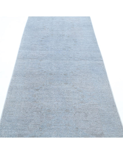 Overdye 3' 0" X 9' 2" Hand Knotted Wool Rug 3' 0" X 9' 2" (91 X 280) / Grey / Wool