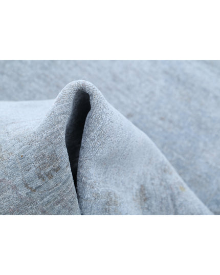 Overdye 3' 0" X 9' 2" Hand Knotted Wool Rug 3' 0" X 9' 2" (91 X 280) / Grey / Wool