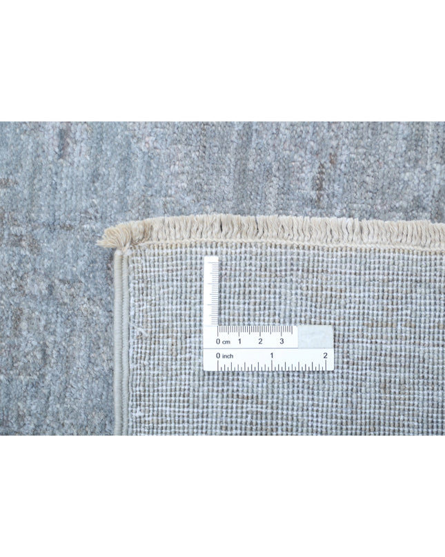 Overdye 3' 0" X 9' 2" Hand Knotted Wool Rug 3' 0" X 9' 2" (91 X 280) / Grey / Wool