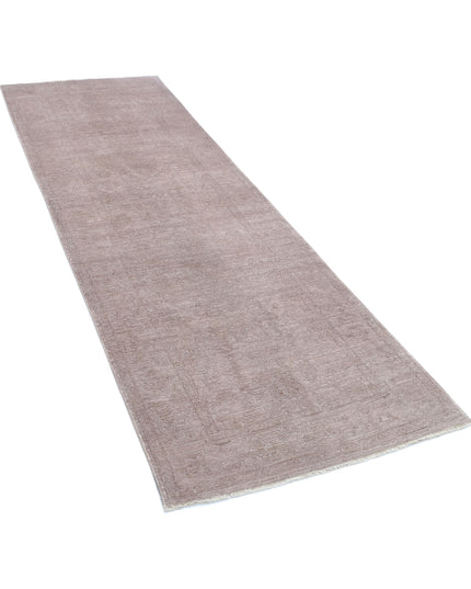 Overdye 3' 1" X 9' 10" Hand Knotted Wool Rug 3' 1" X 9' 10" (94 X 300) / Taupe / Wool