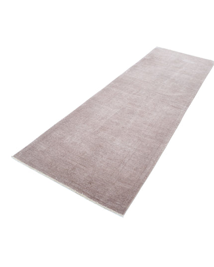 Overdye 3' 1" X 9' 10" Hand Knotted Wool Rug 3' 1" X 9' 10" (94 X 300) / Taupe / Wool