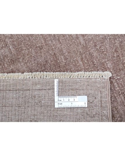 Overdye 3' 1" X 9' 10" Hand Knotted Wool Rug 3' 1" X 9' 10" (94 X 300) / Taupe / Wool