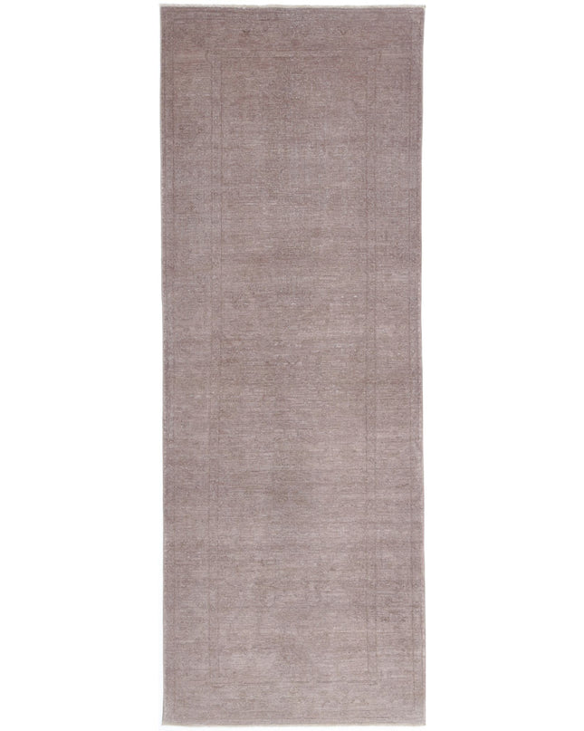 Overdye 3' 1" X 9' 10" Hand Knotted Wool Rug 3' 1" X 9' 10" (94 X 300) / Taupe / Wool