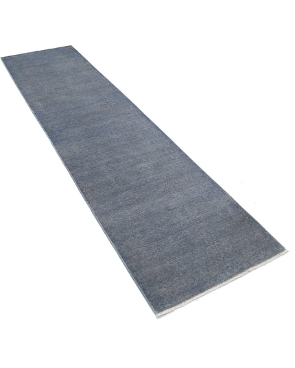 Overdye 2' 4" X 10' 0" Hand Knotted Wool Rug 2' 4" X 10' 0" (71 X 305) / Grey / Wool