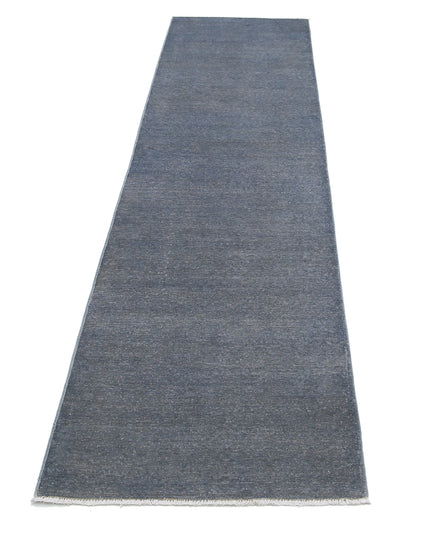 Overdye 2' 4" X 10' 0" Hand Knotted Wool Rug 2' 4" X 10' 0" (71 X 305) / Grey / Wool