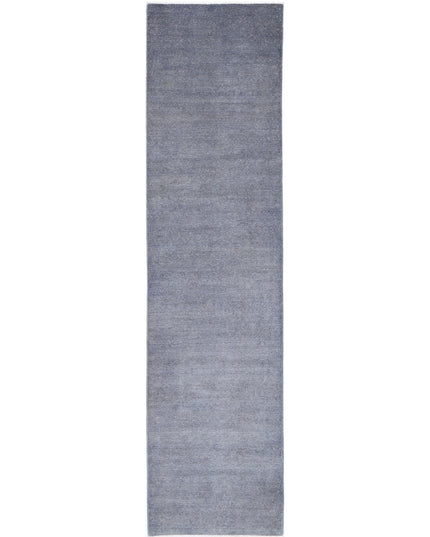 Overdye 2' 4" X 10' 0" Hand Knotted Wool Rug 2' 4" X 10' 0" (71 X 305) / Grey / Wool