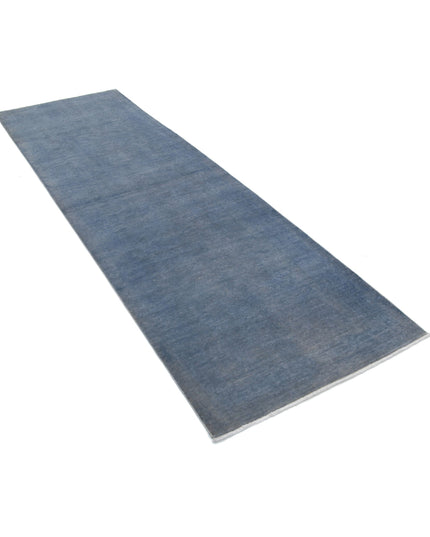 Overdye 3' 1" X 9' 6" Hand Knotted Wool Rug 3' 1" X 9' 6" (94 X 290) / Grey / Wool