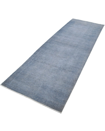 Overdye 3' 1" X 9' 6" Hand Knotted Wool Rug 3' 1" X 9' 6" (94 X 290) / Grey / Wool
