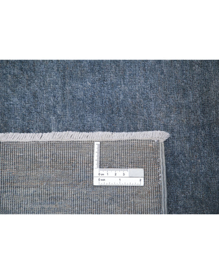 Overdye 3' 1" X 9' 6" Hand Knotted Wool Rug 3' 1" X 9' 6" (94 X 290) / Grey / Wool