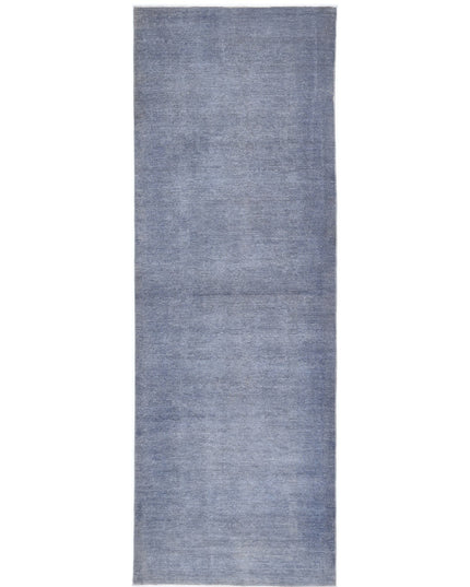 Overdye 3' 1" X 9' 6" Hand Knotted Wool Rug 3' 1" X 9' 6" (94 X 290) / Grey / Wool