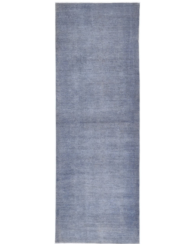 Overdye 3' 1" X 9' 6" Hand Knotted Wool Rug 3' 1" X 9' 6" (94 X 290) / Grey / Wool