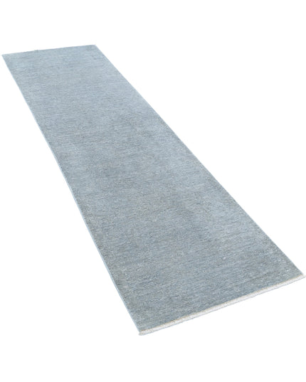 Overdye 2' 3" X 8' 0" Hand Knotted Wool Rug 2' 3" X 8' 0" (69 X 244) / Grey / Wool