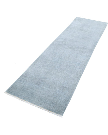 Overdye 2' 3" X 8' 0" Hand Knotted Wool Rug 2' 3" X 8' 0" (69 X 244) / Grey / Wool