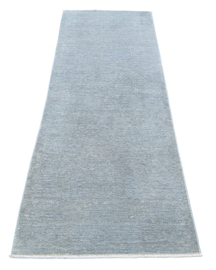 Overdye 2' 3" X 8' 0" Hand Knotted Wool Rug 2' 3" X 8' 0" (69 X 244) / Grey / Wool