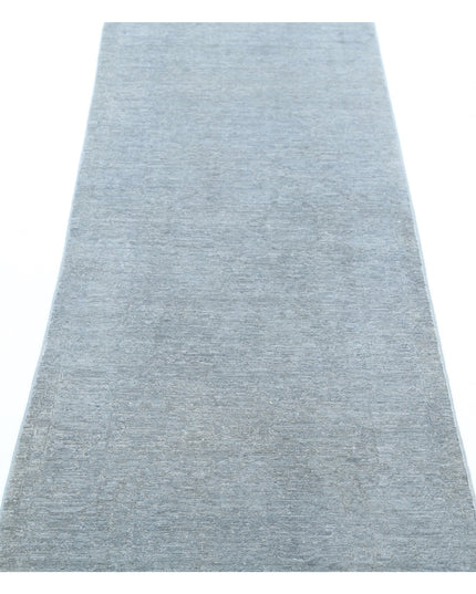 Overdye 2' 3" X 8' 0" Hand Knotted Wool Rug 2' 3" X 8' 0" (69 X 244) / Grey / Wool