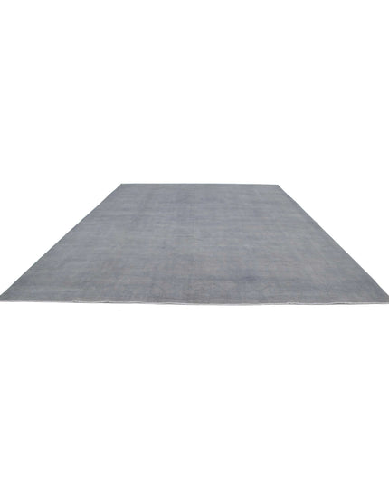Overdye 11' 10" X 15' 8" Hand Knotted Wool Rug 11' 10" X 15' 8" (361 X 478) / Grey / Wool