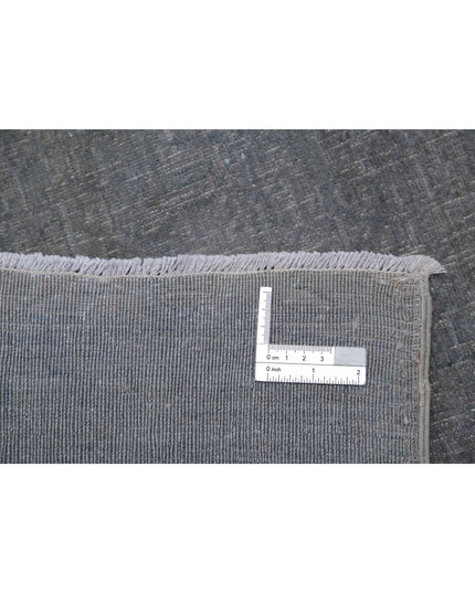 Overdye 11' 10" X 15' 8" Hand Knotted Wool Rug 11' 10" X 15' 8" (361 X 478) / Grey / Wool