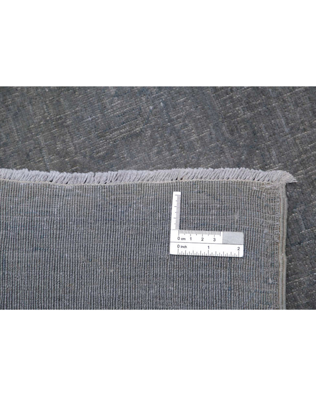 Overdye 11' 10" X 15' 8" Hand Knotted Wool Rug 11' 10" X 15' 8" (361 X 478) / Grey / Wool
