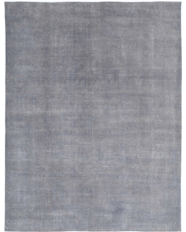 Overdye 11' 10" X 15' 8" Hand Knotted Wool Rug 11' 10" X 15' 8" (361 X 478) / Grey / Wool