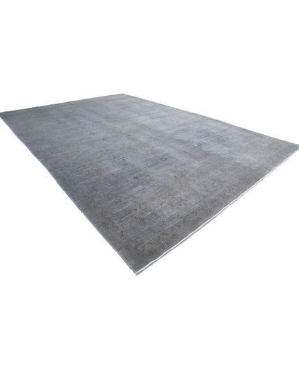Overdye 11' 9" X 17' 9" Hand Knotted Wool Rug 11' 9" X 17' 9" (358 X 541) / Grey / Wool