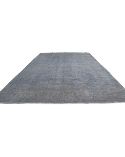 Overdye 11' 9" X 17' 9" Hand Knotted Wool Rug 11' 9" X 17' 9" (358 X 541) / Grey / Wool