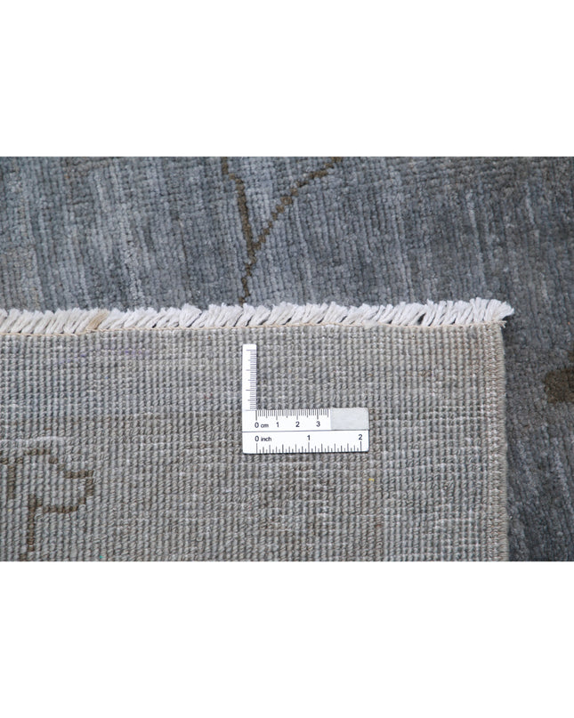 Overdye 11' 9" X 17' 9" Hand Knotted Wool Rug 11' 9" X 17' 9" (358 X 541) / Grey / Wool