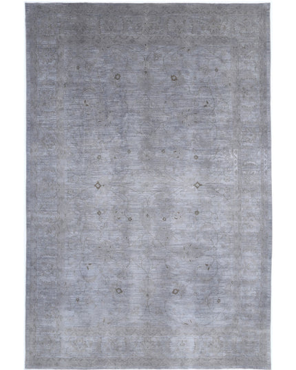 Overdye 11' 9" X 17' 9" Hand Knotted Wool Rug 11' 9" X 17' 9" (358 X 541) / Grey / Wool