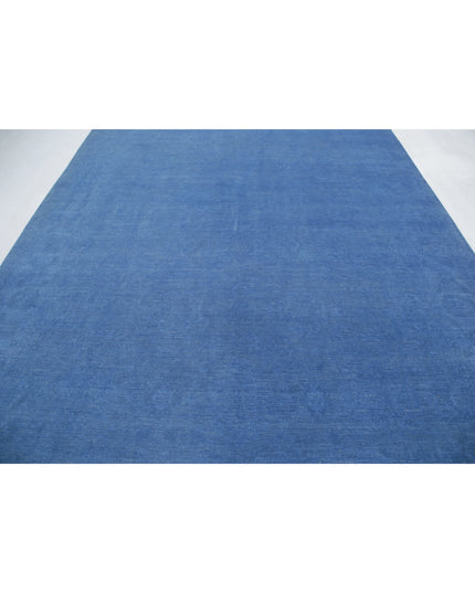 Overdye 8' 10" X 11' 8" Hand Knotted Wool Rug 8' 10" X 11' 8" (269 X 356) / Blue / Wool