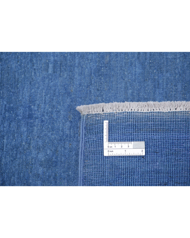 Overdye 8' 10" X 11' 8" Hand Knotted Wool Rug 8' 10" X 11' 8" (269 X 356) / Blue / Wool