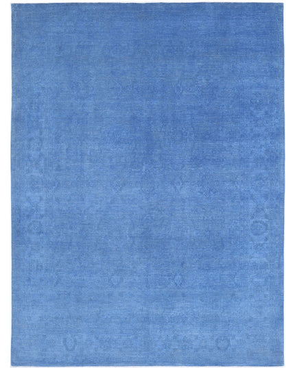 Overdye 8' 10" X 11' 8" Hand Knotted Wool Rug 8' 10" X 11' 8" (269 X 356) / Blue / Wool