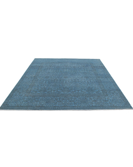 Overdye 7' 9" X 8' 5" Hand Knotted Wool Rug 7' 9" X 8' 5" (236 X 257) / Blue / Wool
