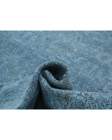 Overdye 7' 9" X 8' 5" Hand Knotted Wool Rug 7' 9" X 8' 5" (236 X 257) / Blue / Wool